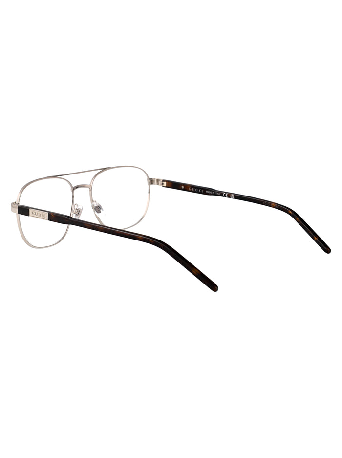 Gg1800o 002 Silver-havana-transparent Metal Optical