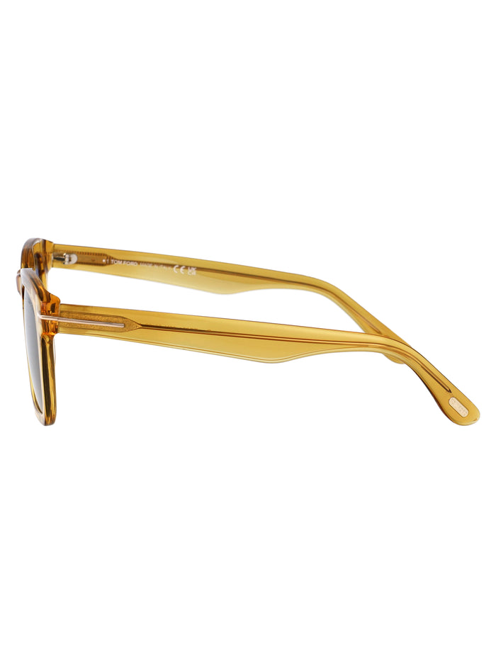 Ft0751 39n Giallo Luc / Verde Acetate Sunglasses