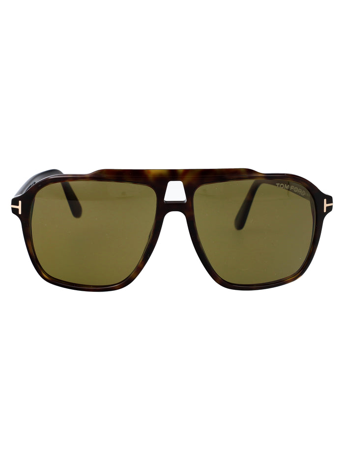 Ft1209 52n Avana Scura / Verde Acetate Sunglasses