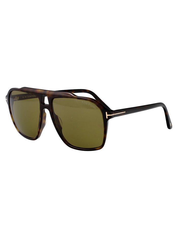 Ft1209 52n Avana Scura / Verde Acetate Sunglasses