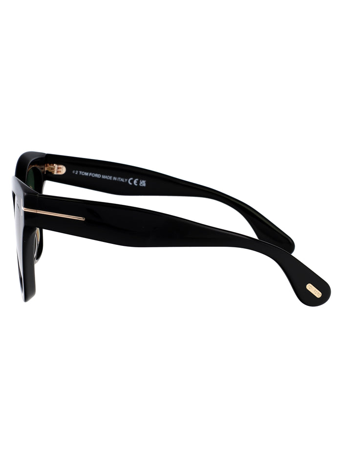 Ft1217 01r Nero Lucido / Verde Polar Acetate Sunglasses