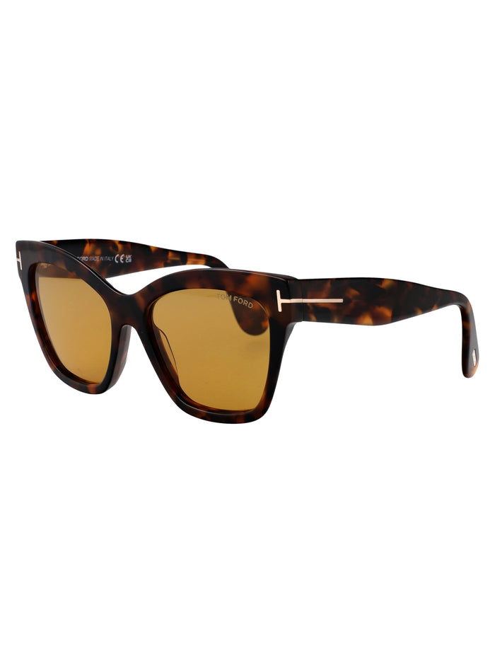 Ft1217 52e Avana Scura / Marrone Acetate Sunglasses