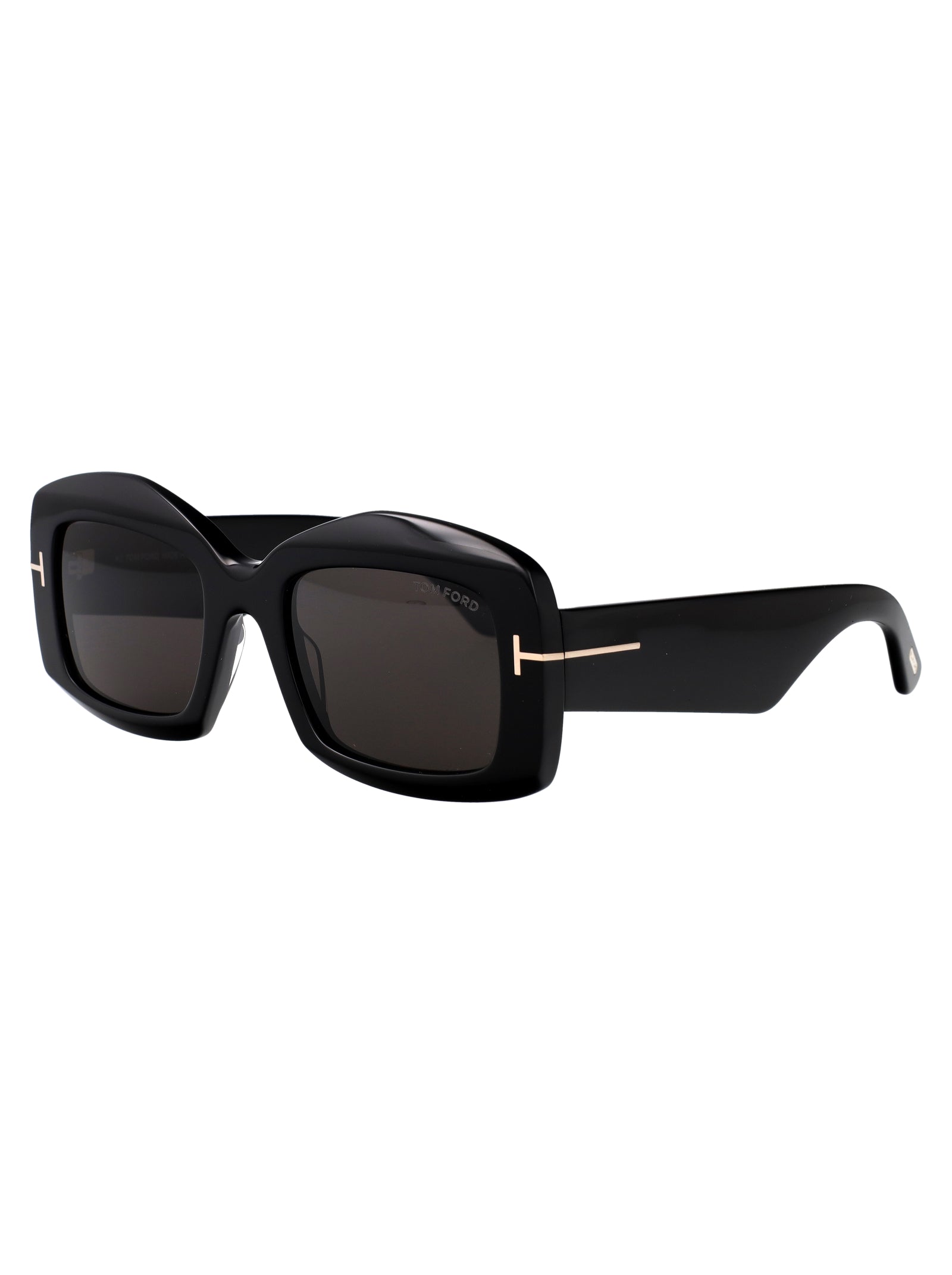 Ft1218 01a Nero Lucido / Fumo Acetate Sunglasses