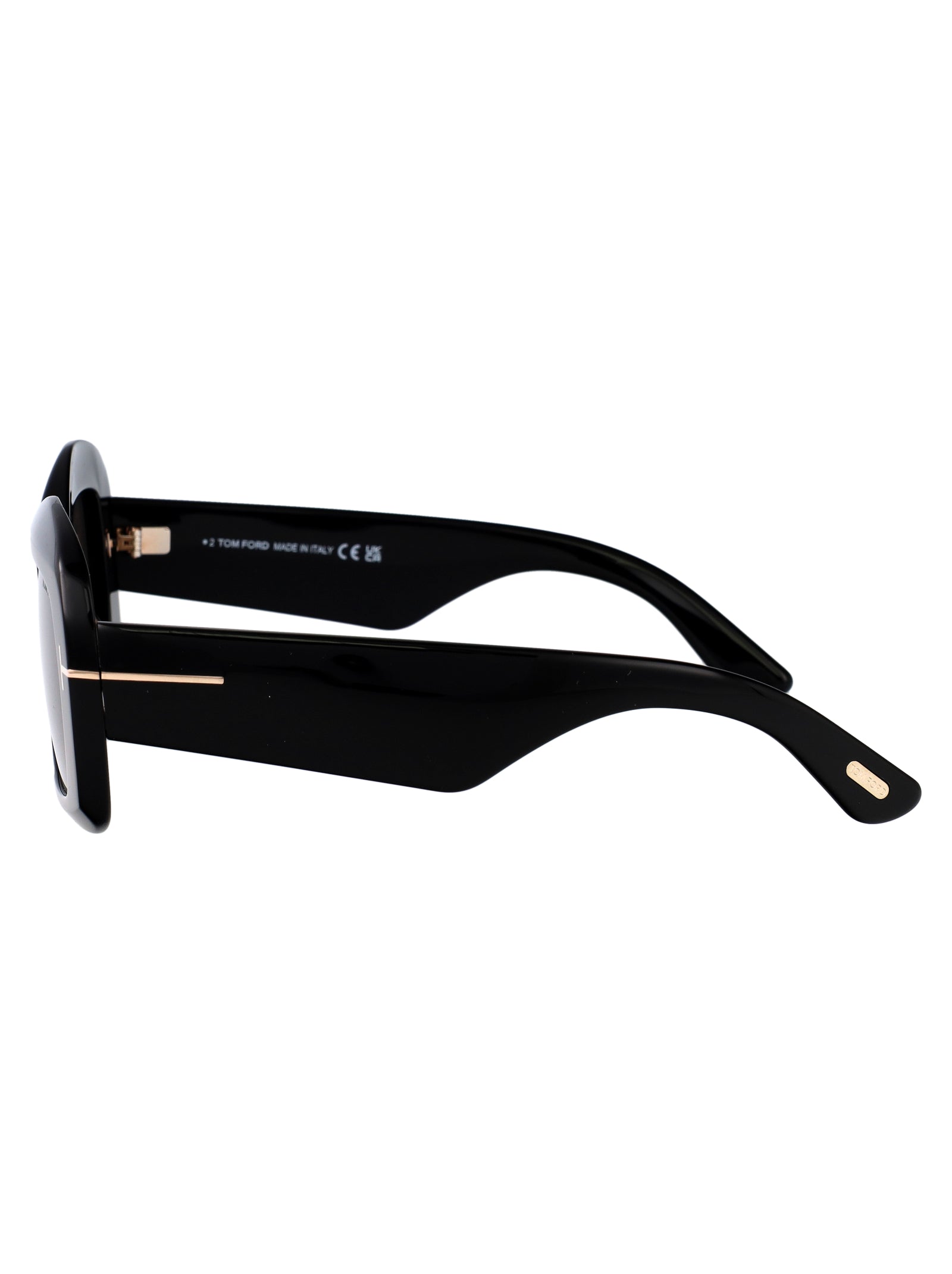 Ft1218 01a Nero Lucido / Fumo Acetate Sunglasses