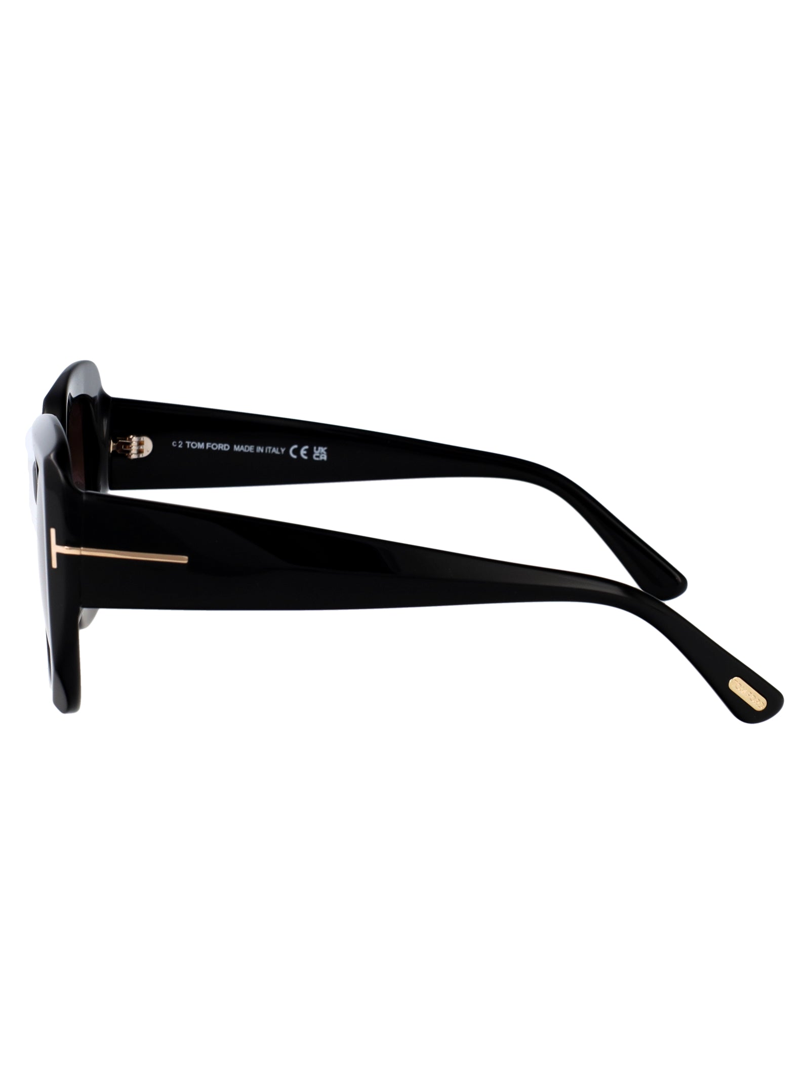 Ft1220 01b Nero Lucido / Fumo Grad Acetate Sunglasses