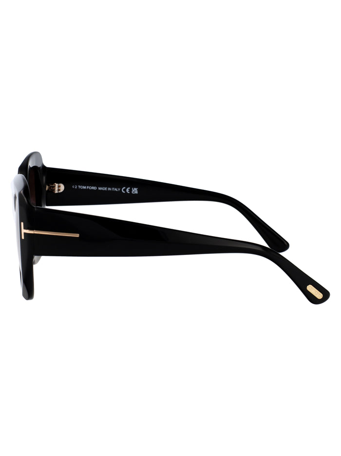 Ft1220 01b Nero Lucido / Fumo Grad Acetate Sunglasses