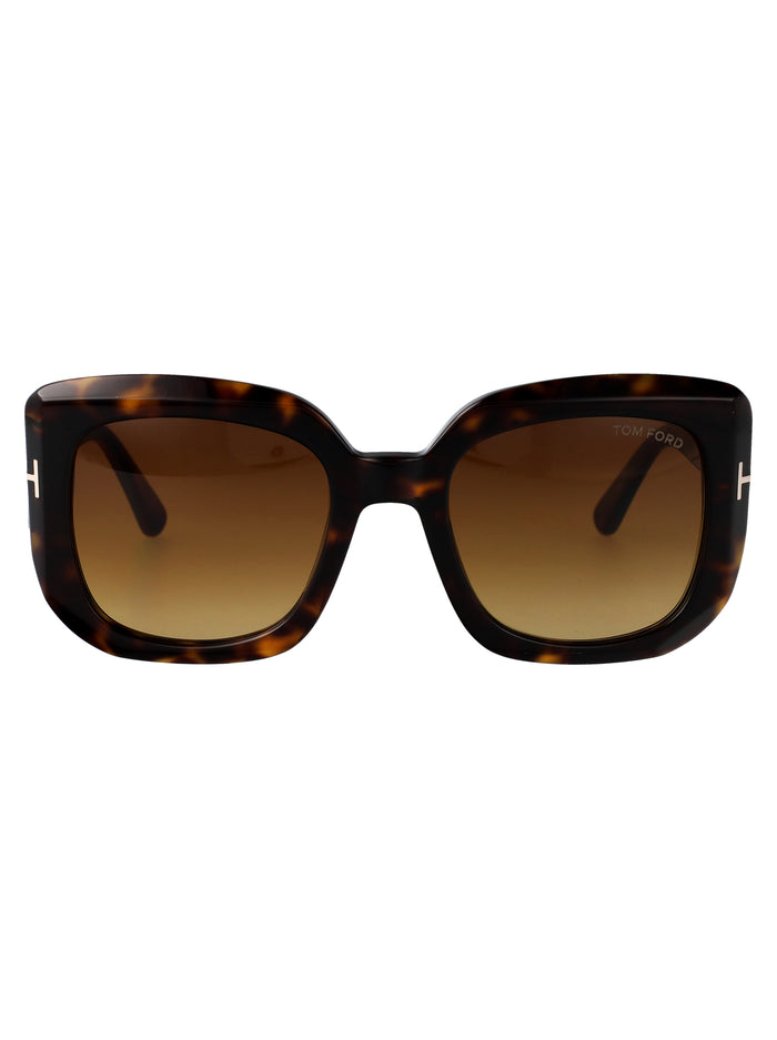 Ft1220 52f Avana Scura / Marrone Grad Acetate Sunglasses