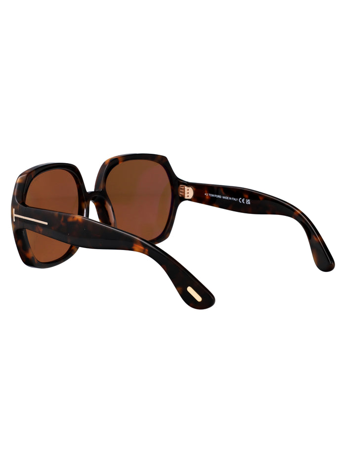 Ft1221 52e Avana Scura / Marrone Acetate Sunglasses