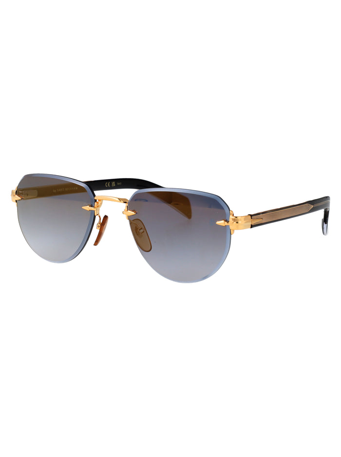 Db 7144-S Rhl Gold Black 2 Metal Sunglasses