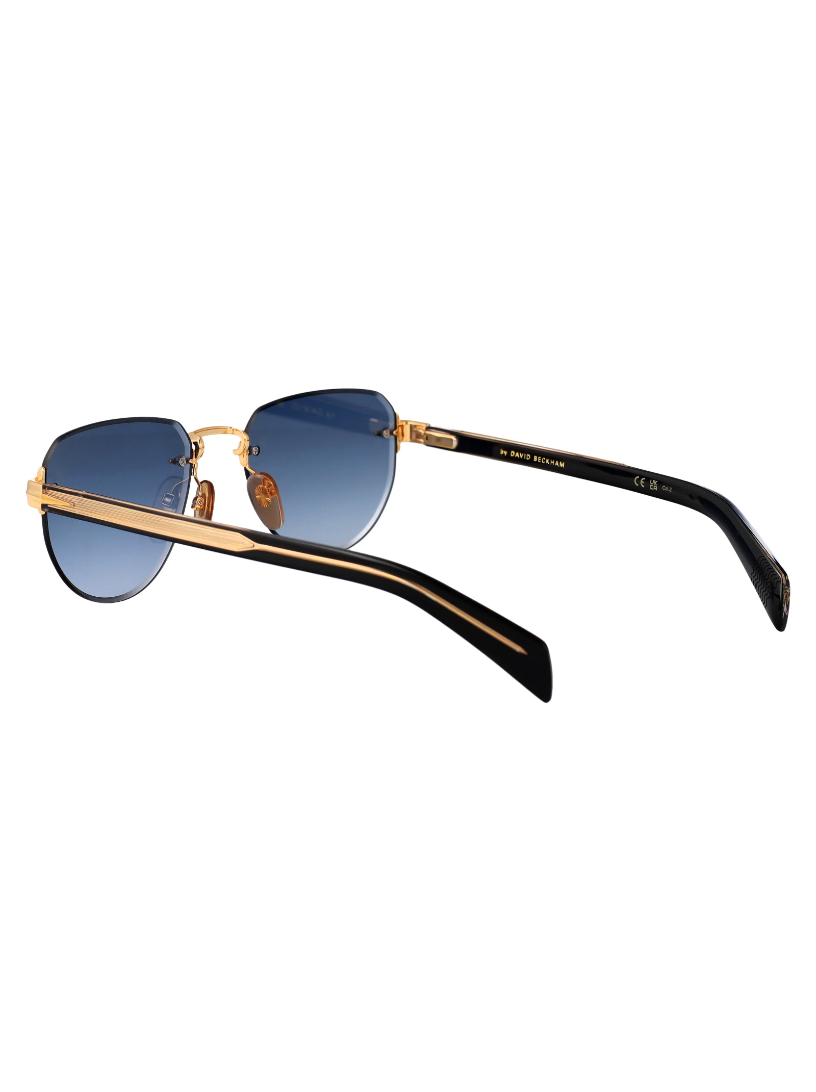 Db 7144-S Rhl Gold Black 2 Metal Sunglasses