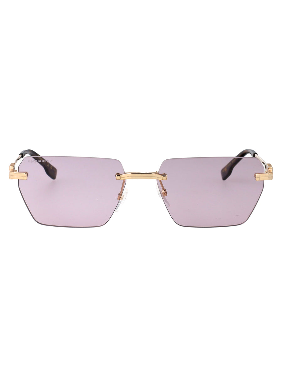 Sunglasses D20102-S Gold Pink Gold/pink Metal