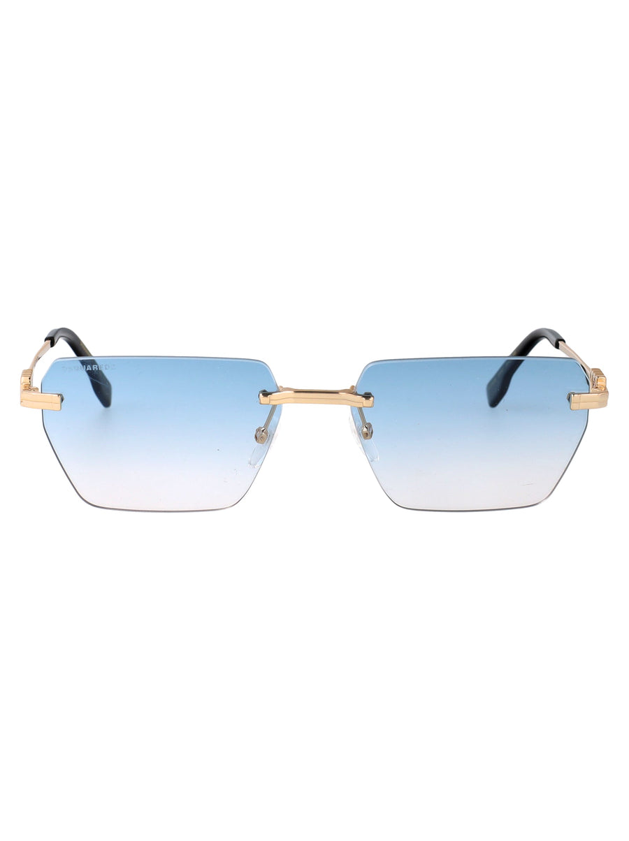 Sunglasses D20102-S Gold-Blue Gold/blue Metal