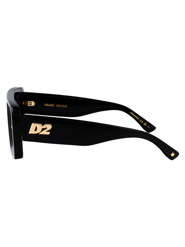 D2 0141-S 807 Black Acetate Sunglasses