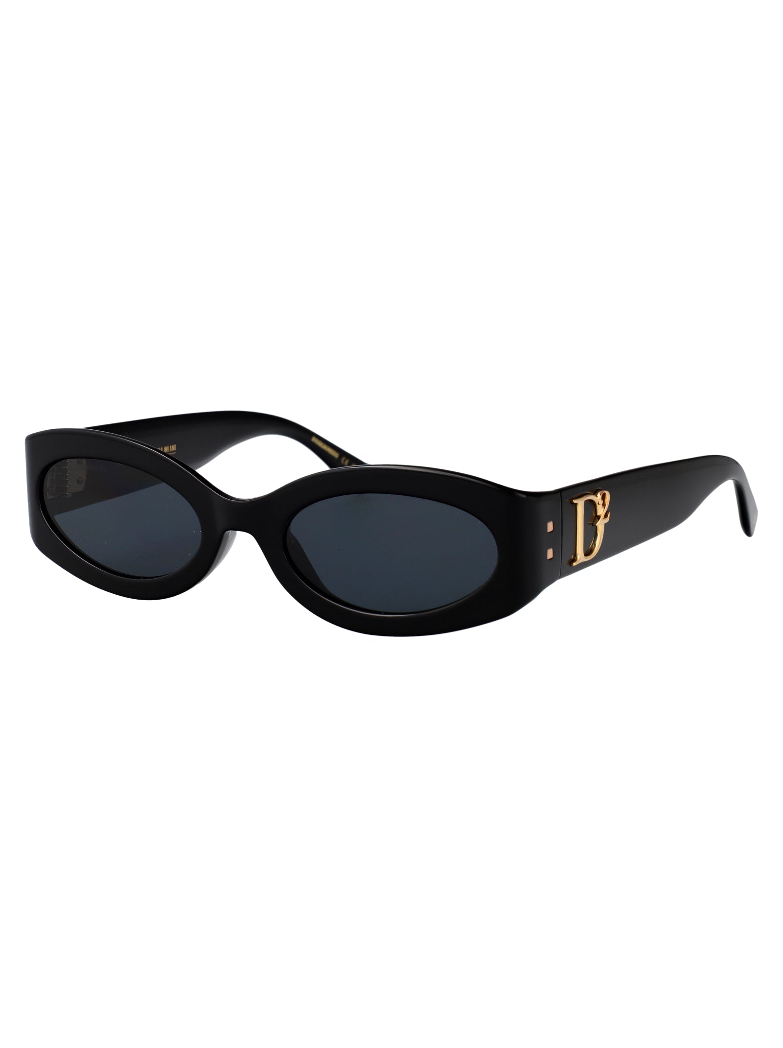D2 0150-G-S Black Acetate Sunglasses