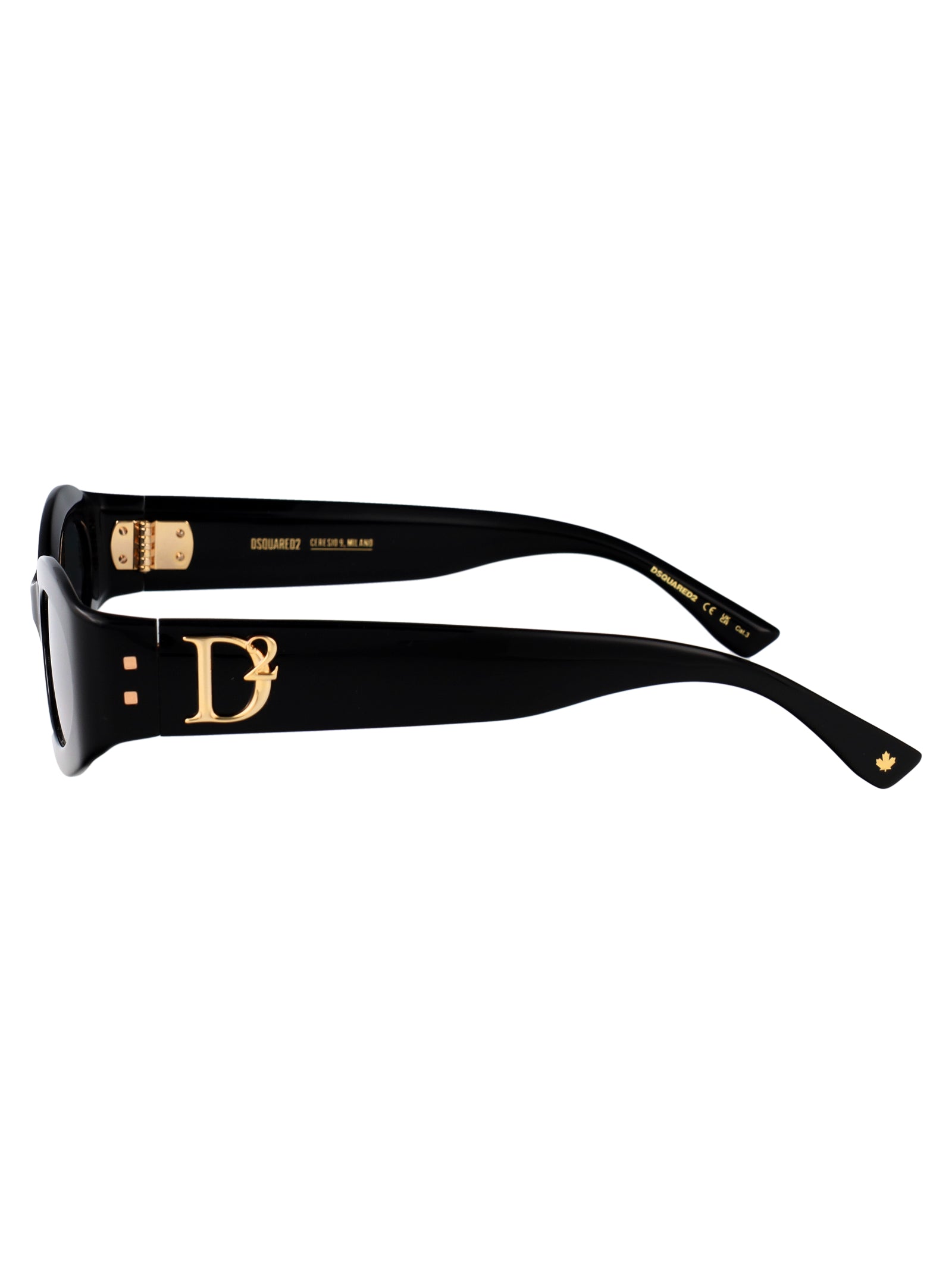 D2 0150-G-S 807 Black Acetate Sunglasses