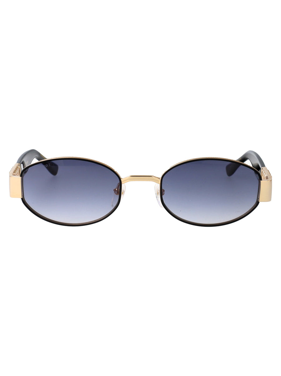 Sunglasses D20155-S Matte Gold Black Metal