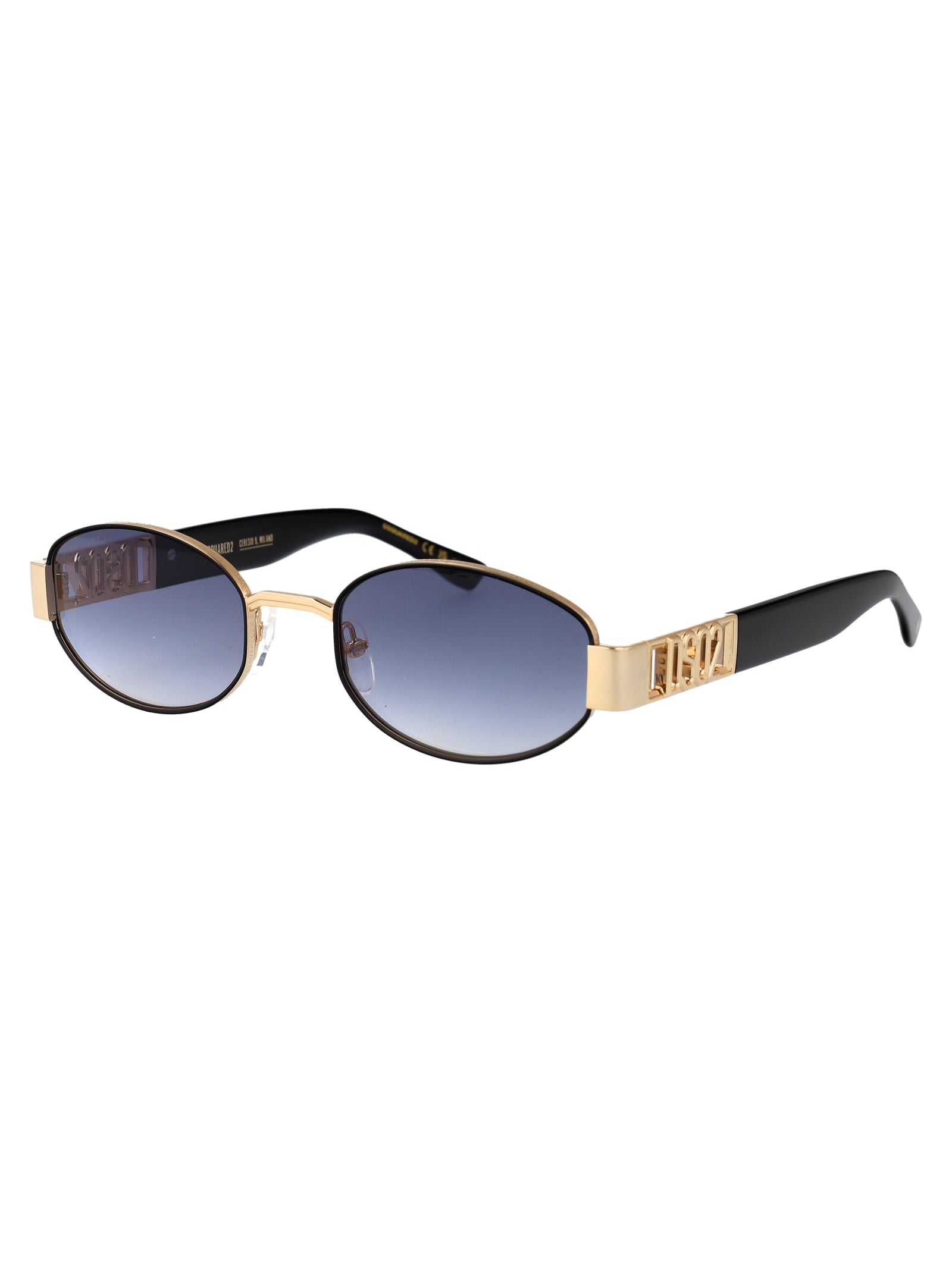 D2 0155-S 0nz Matte Gold Black Metal Sunglasses
