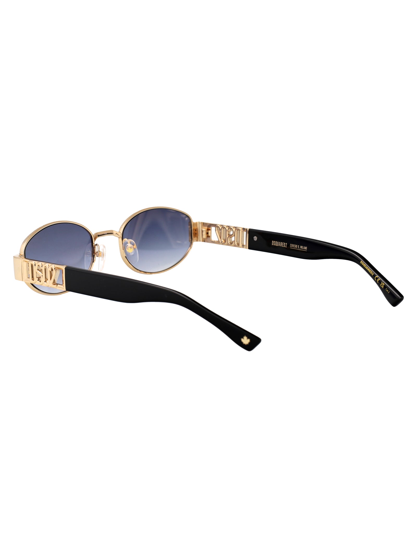 D2 0155-S 0nz Matte Gold Black Metal Sunglasses