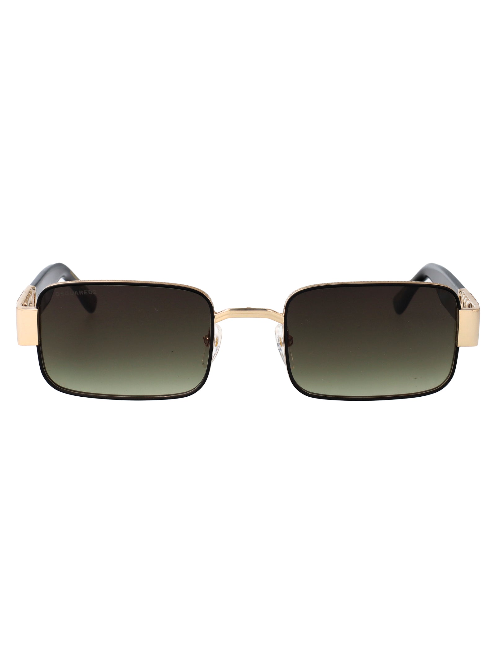 D2 0156-S 0nz Matte Gold Black Metal Sunglasses