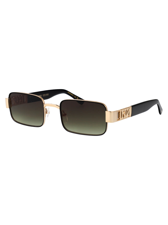 D2 0156-S 0nz Matte Gold Black Metal Sunglasses