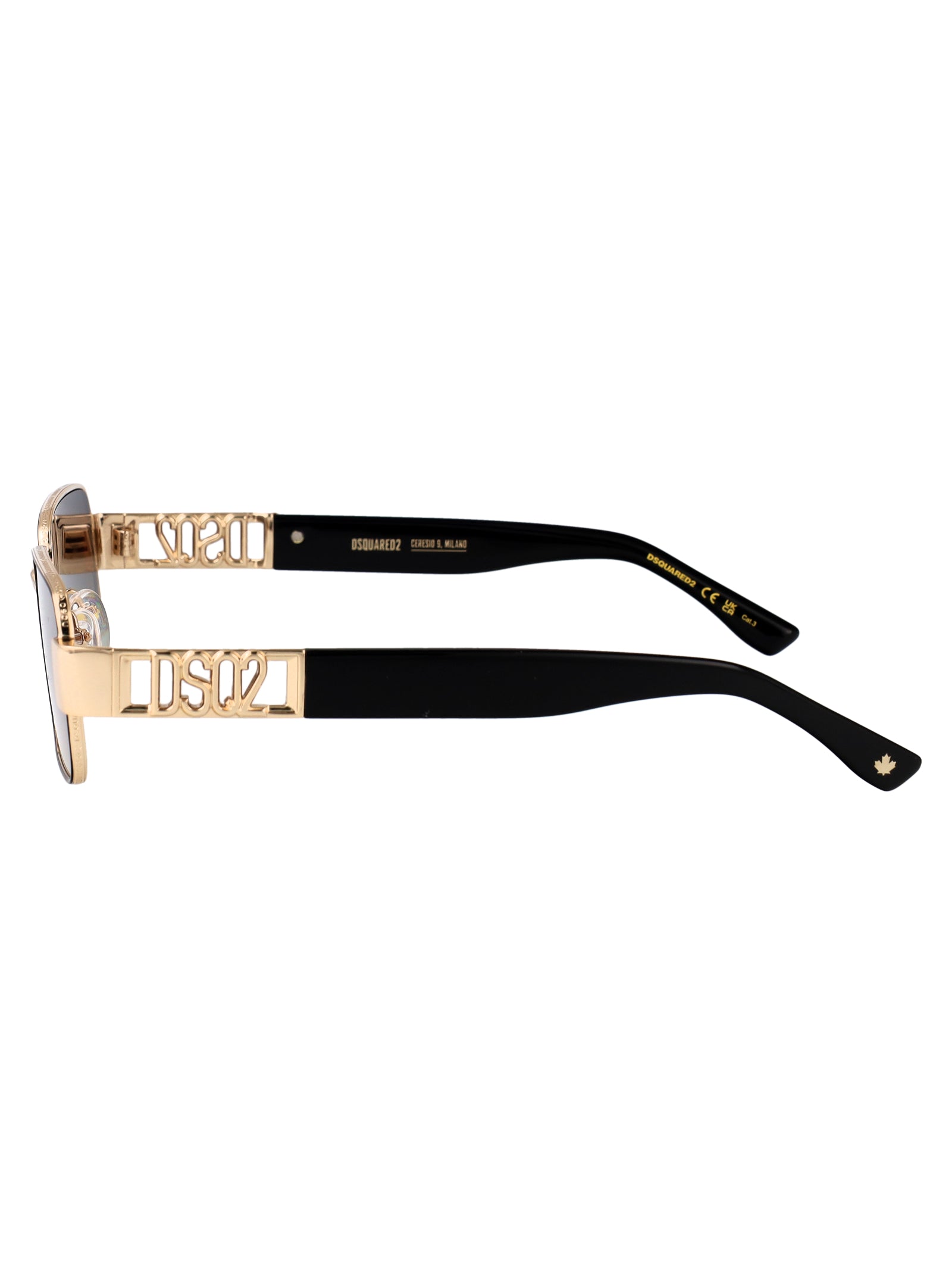 D2 0156-S Rose Gold Metal Sunglasses