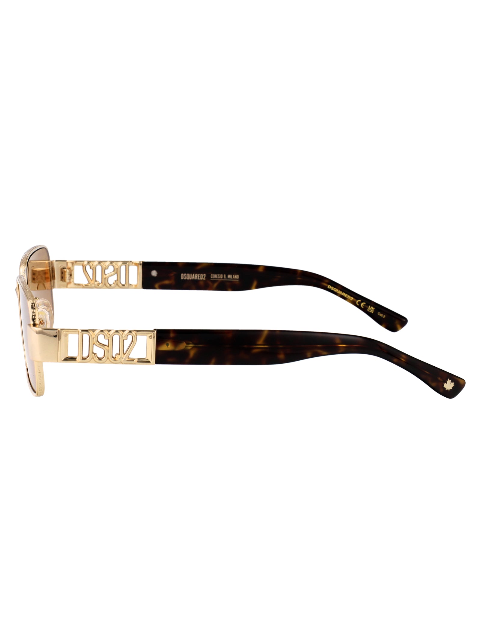 D2 0156-S Rose Gold Metal Sunglasses