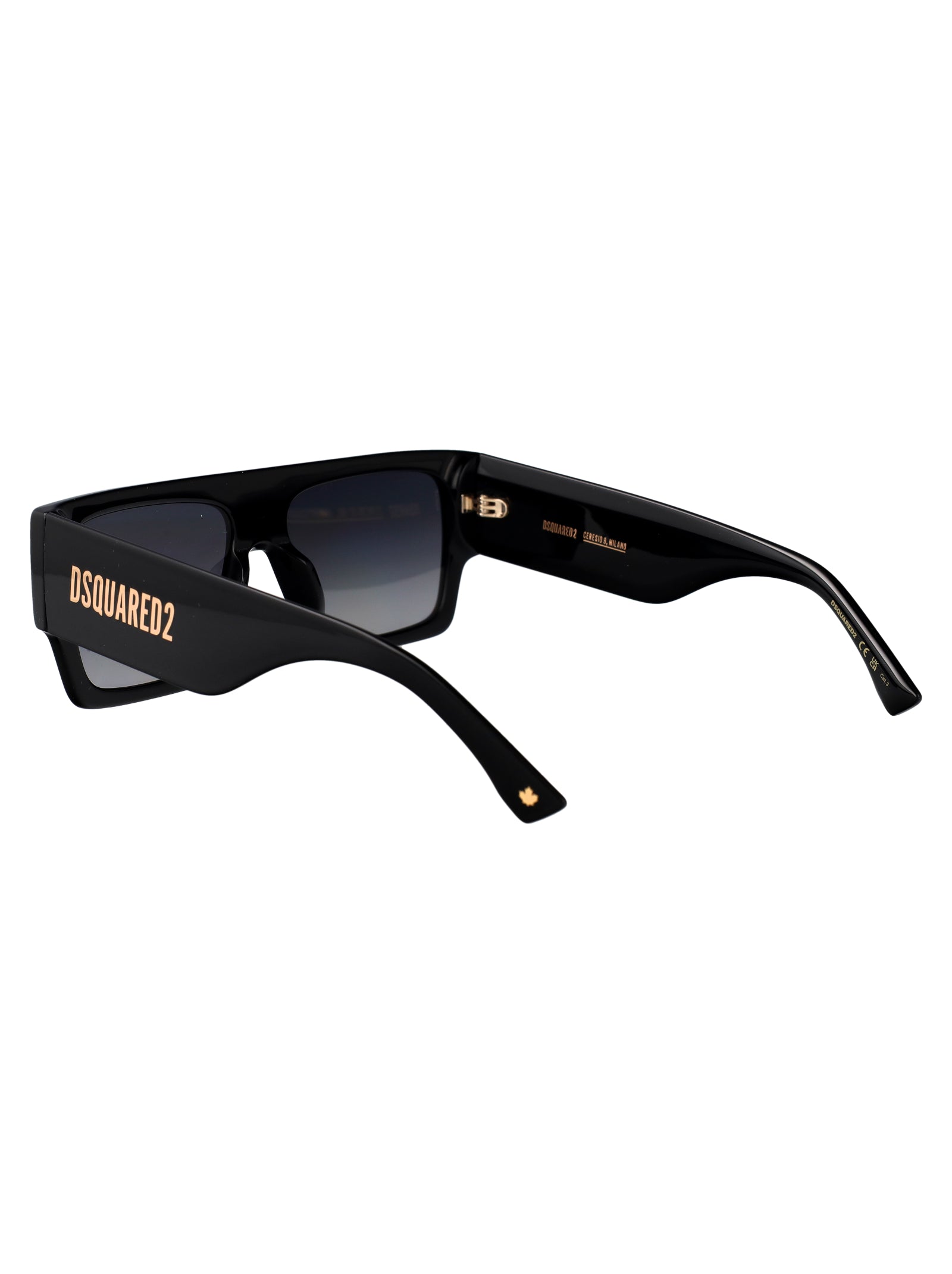 D2 0165-S Black Acetate Sunglasses