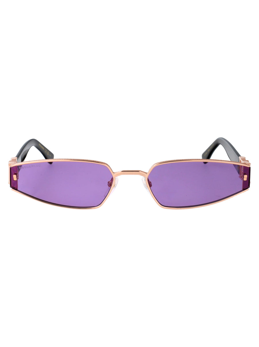 Sunglasses D20168-S Gold Copper Metal