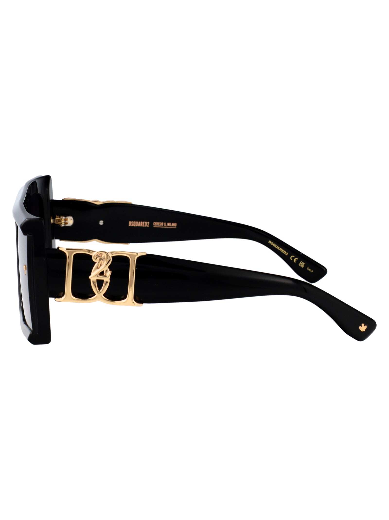 D2 0169-S 807 Black Acetate Sunglasses