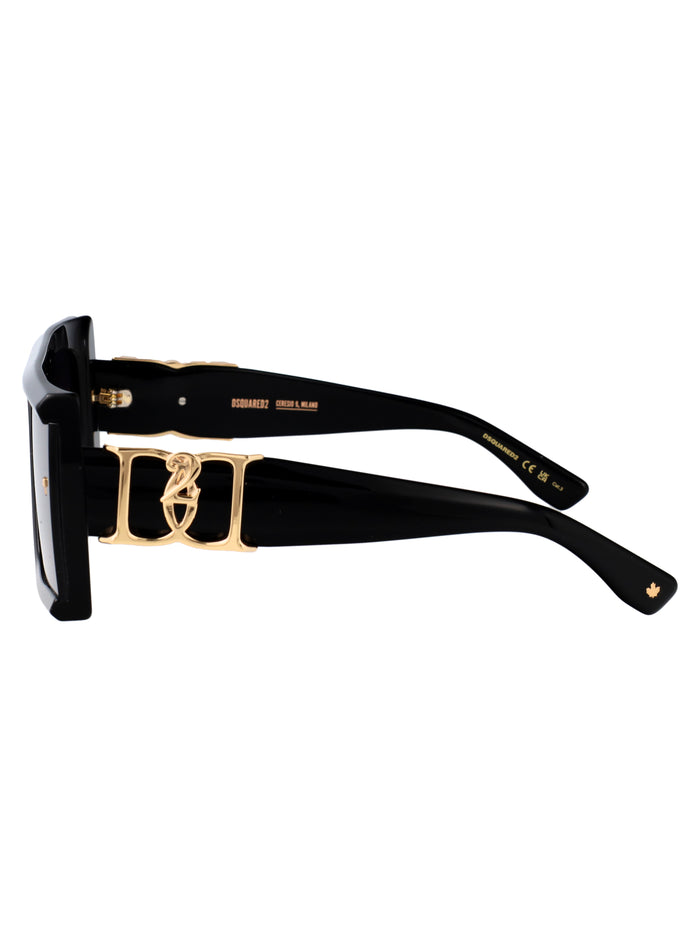 D2 0169-S 807 Black Acetate Sunglasses