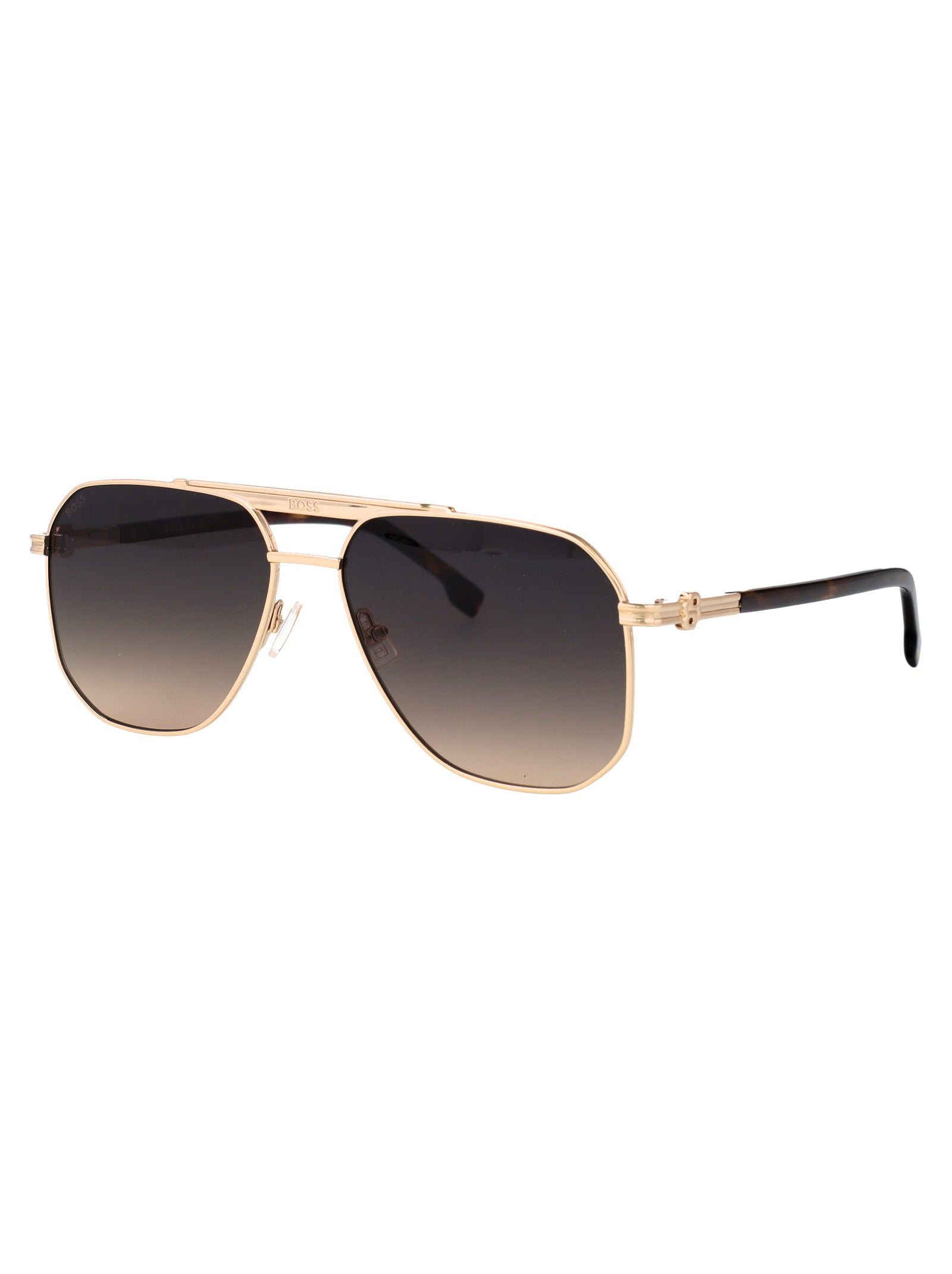 Boss 1743-S Gold Havana Stainless Steel Sunglasses