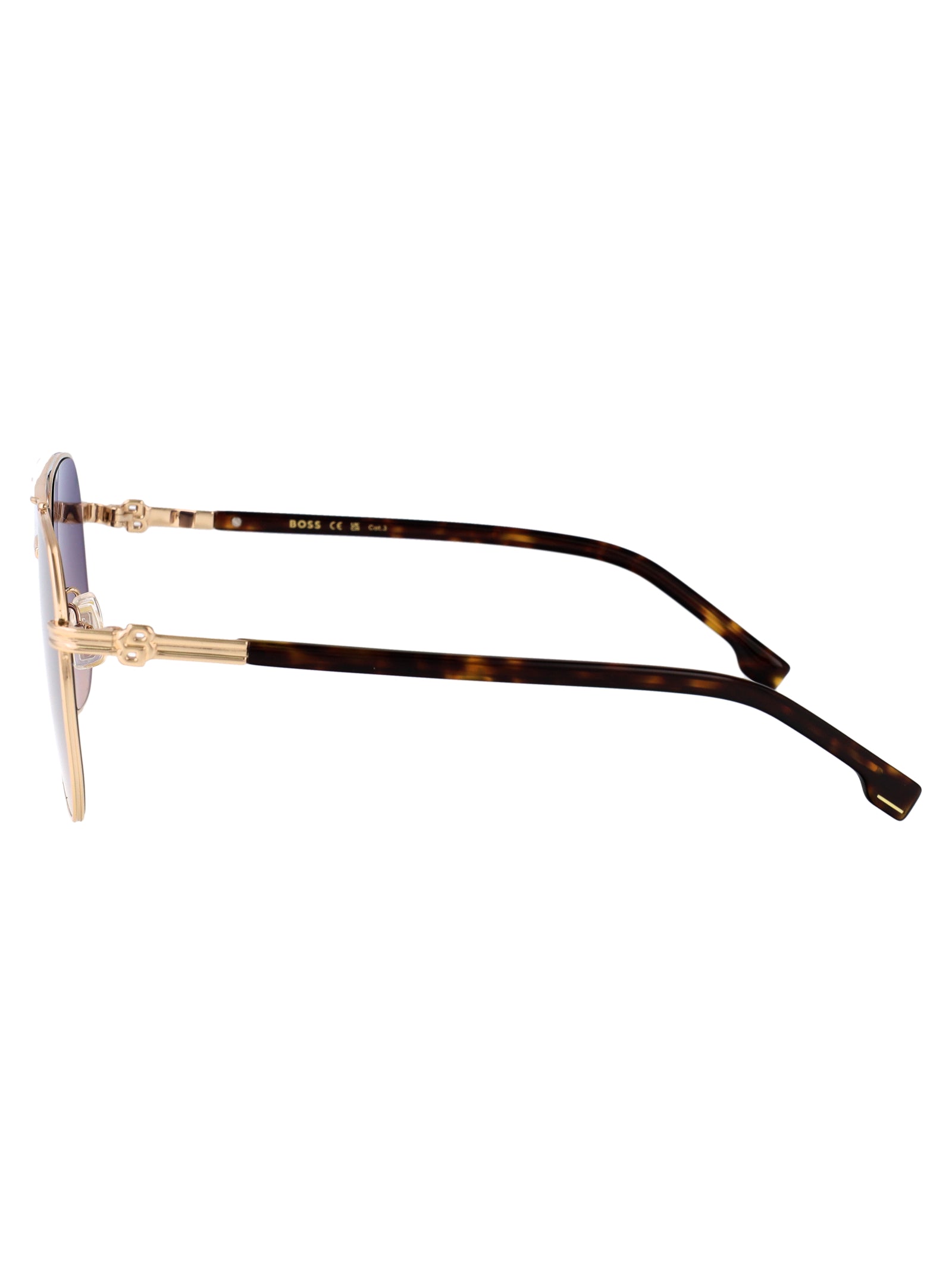 Boss 1743-S Gold Havana Stainless Steel Sunglasses