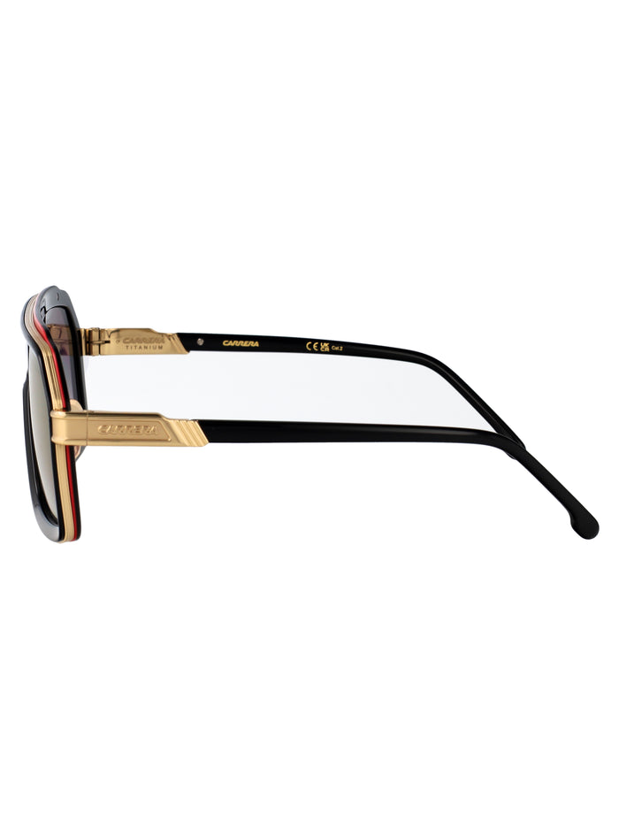 Ca 1053-S-Ti Oit Black Red Acetate Sunglasses