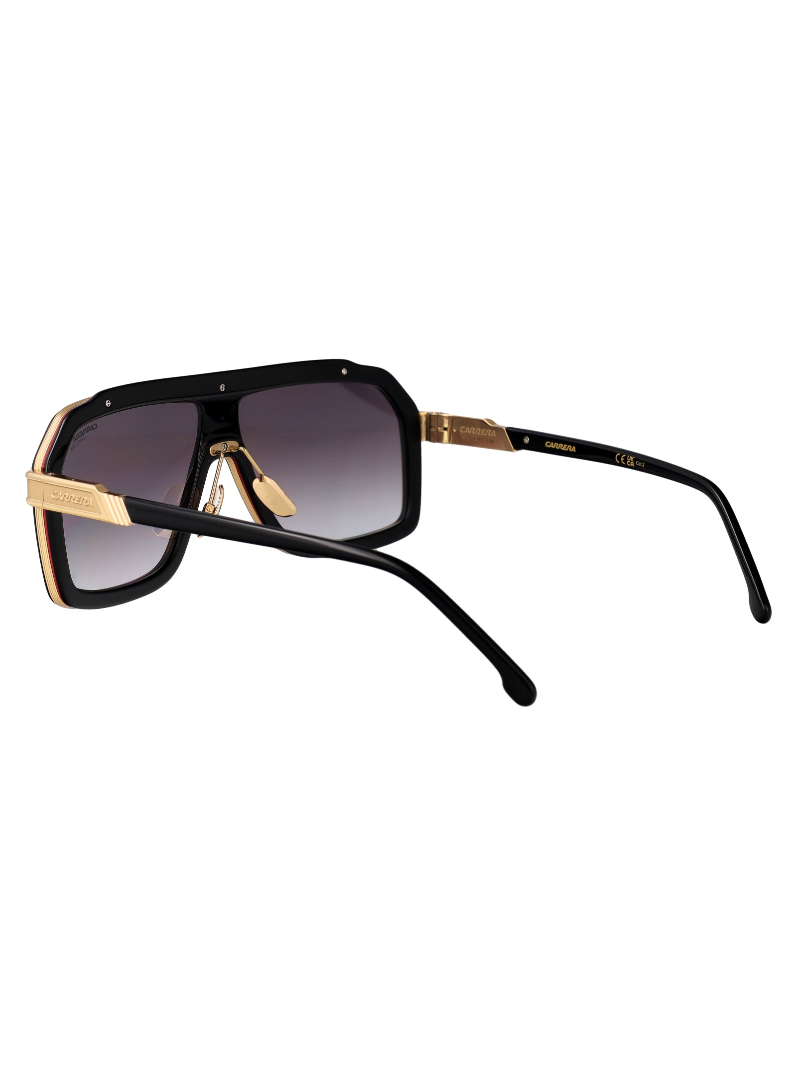 Ca 1053-S-Ti Oit Black Red Acetate Sunglasses