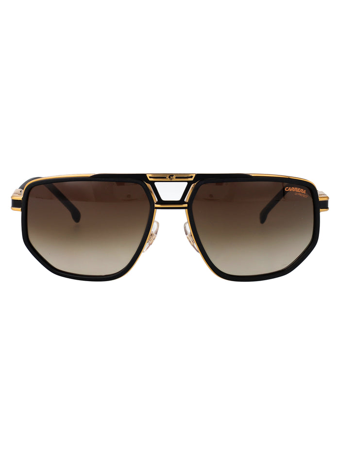 Carrera 1072-S Matte Black Gold Stainless Steel Sunglasses