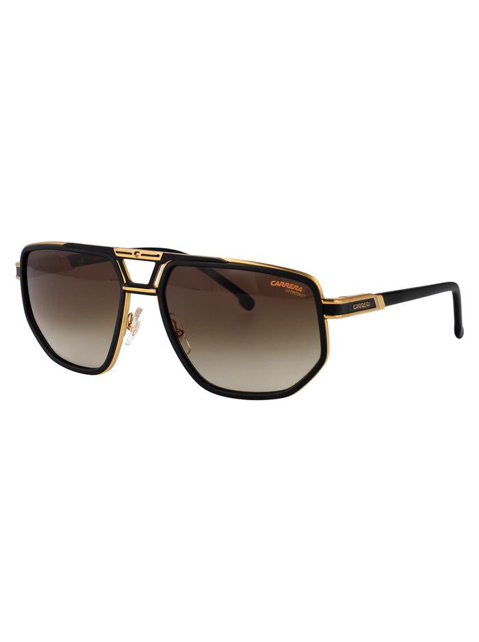 Carrera 1072-S Matte Black Gold Stainless Steel Sunglasses