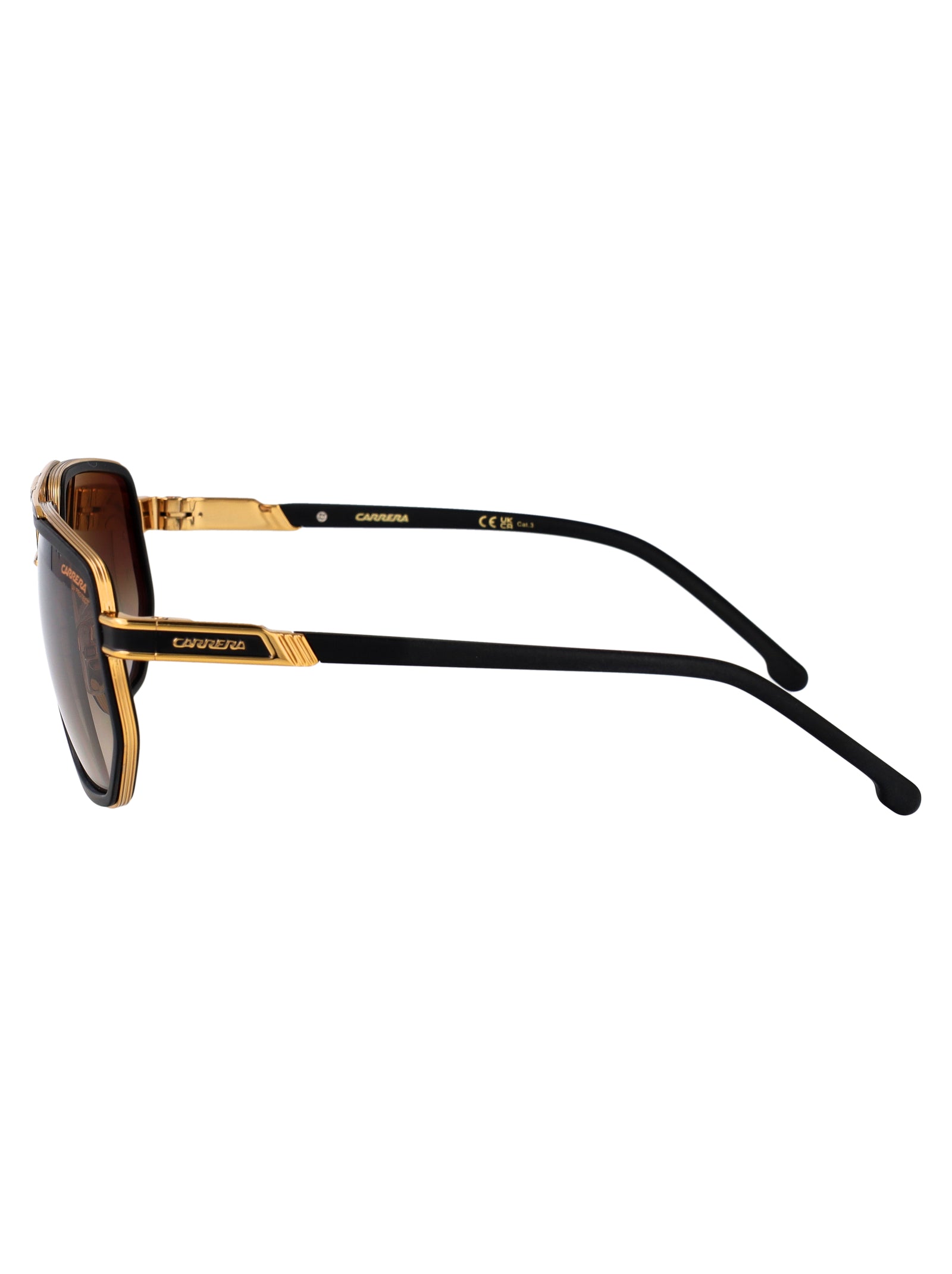 Carrera 1072-S Matte Black Gold Stainless Steel Sunglasses