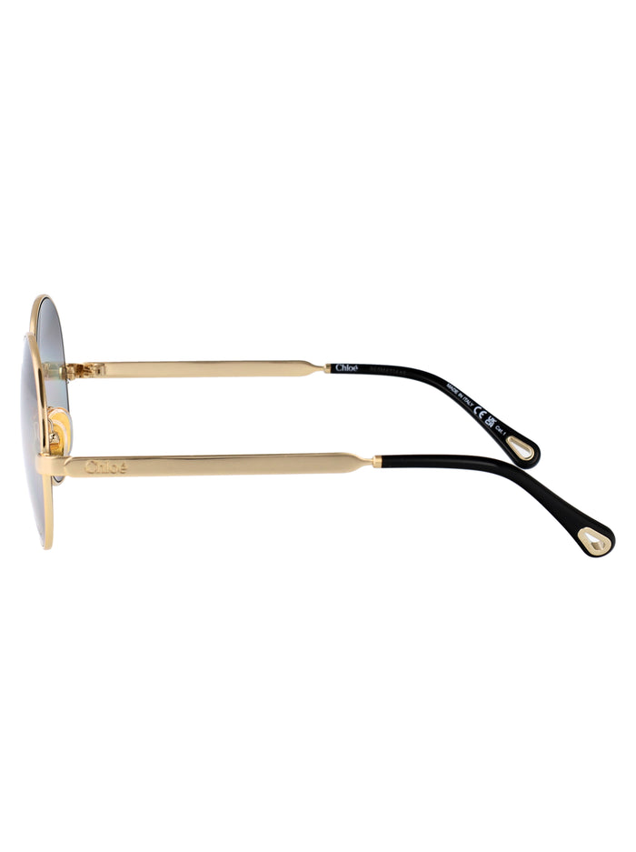 Ch0281s 001 Gold-gold-grey Metal Sunglasses