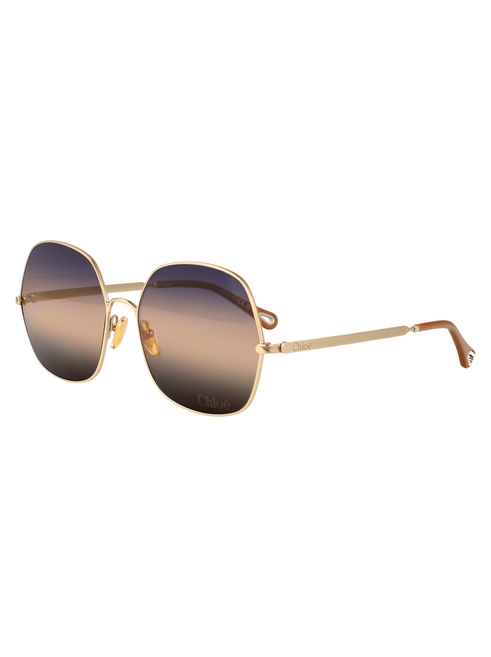 Ch0282s 002 Gold-gold-blue Metal Sunglasses