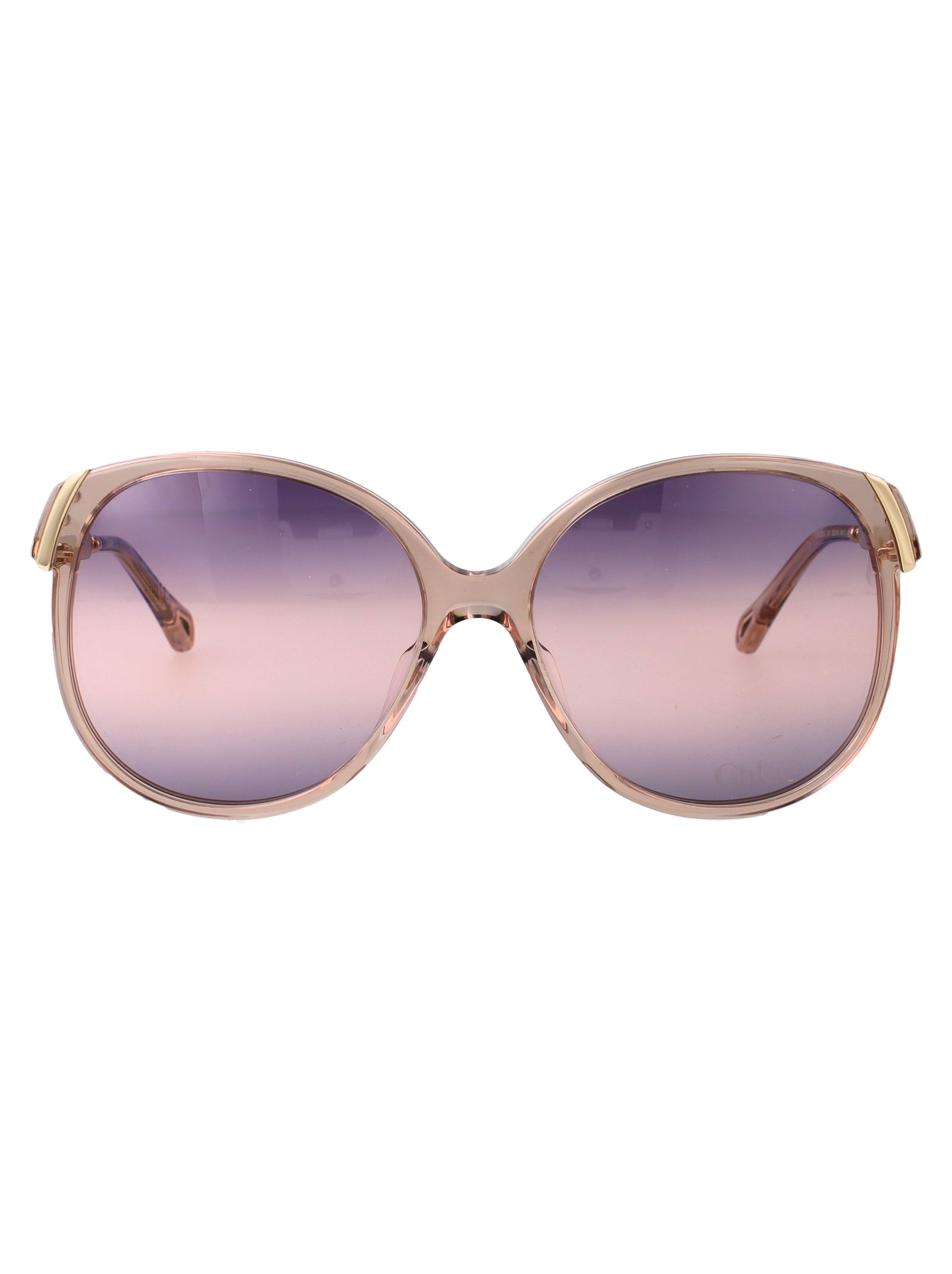 Ch0285s Brown-gold-violet Recycled Acetate Sunglasses