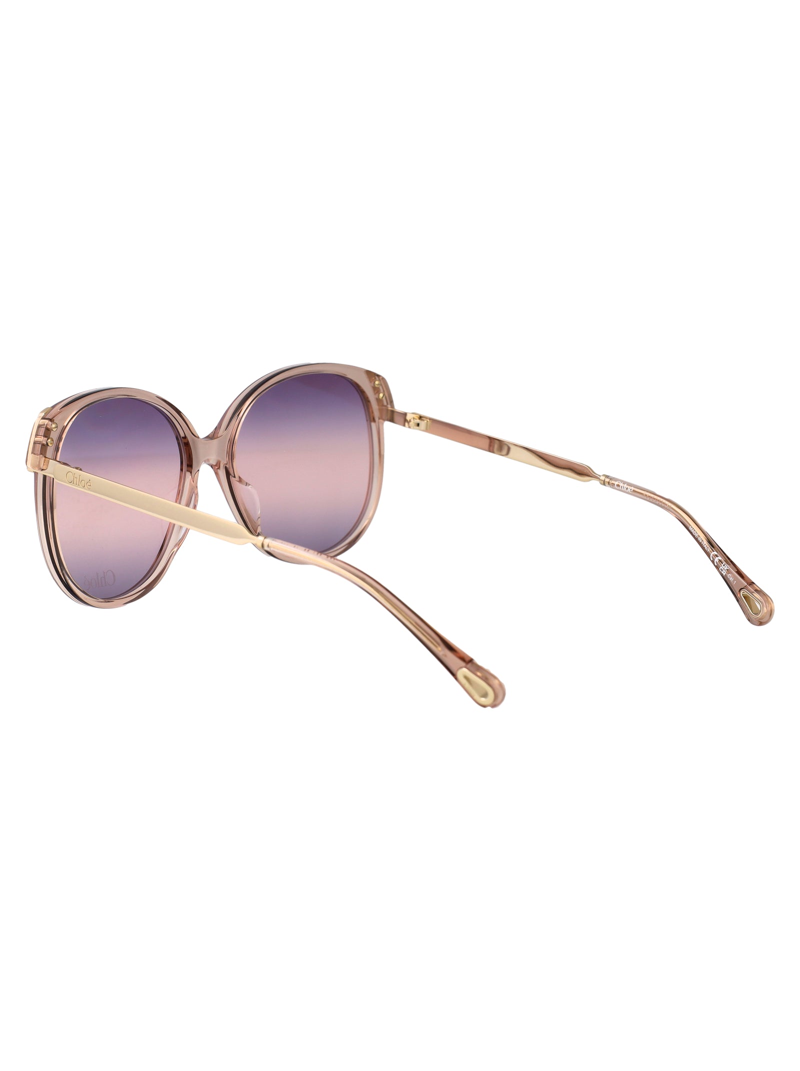 Ch0285s Brown-gold-violet Recycled Acetate Sunglasses