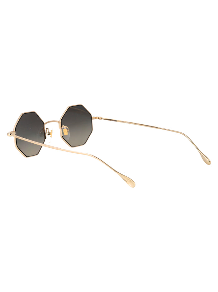 Gg1814s 001 Gold-gold-grey Metal Sunglasses