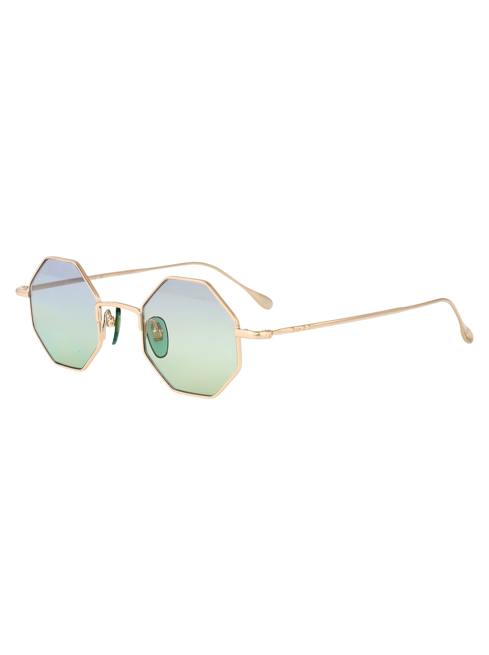 Gg1814s 004 Gold-gold-light Blue Metal Sunglasses
