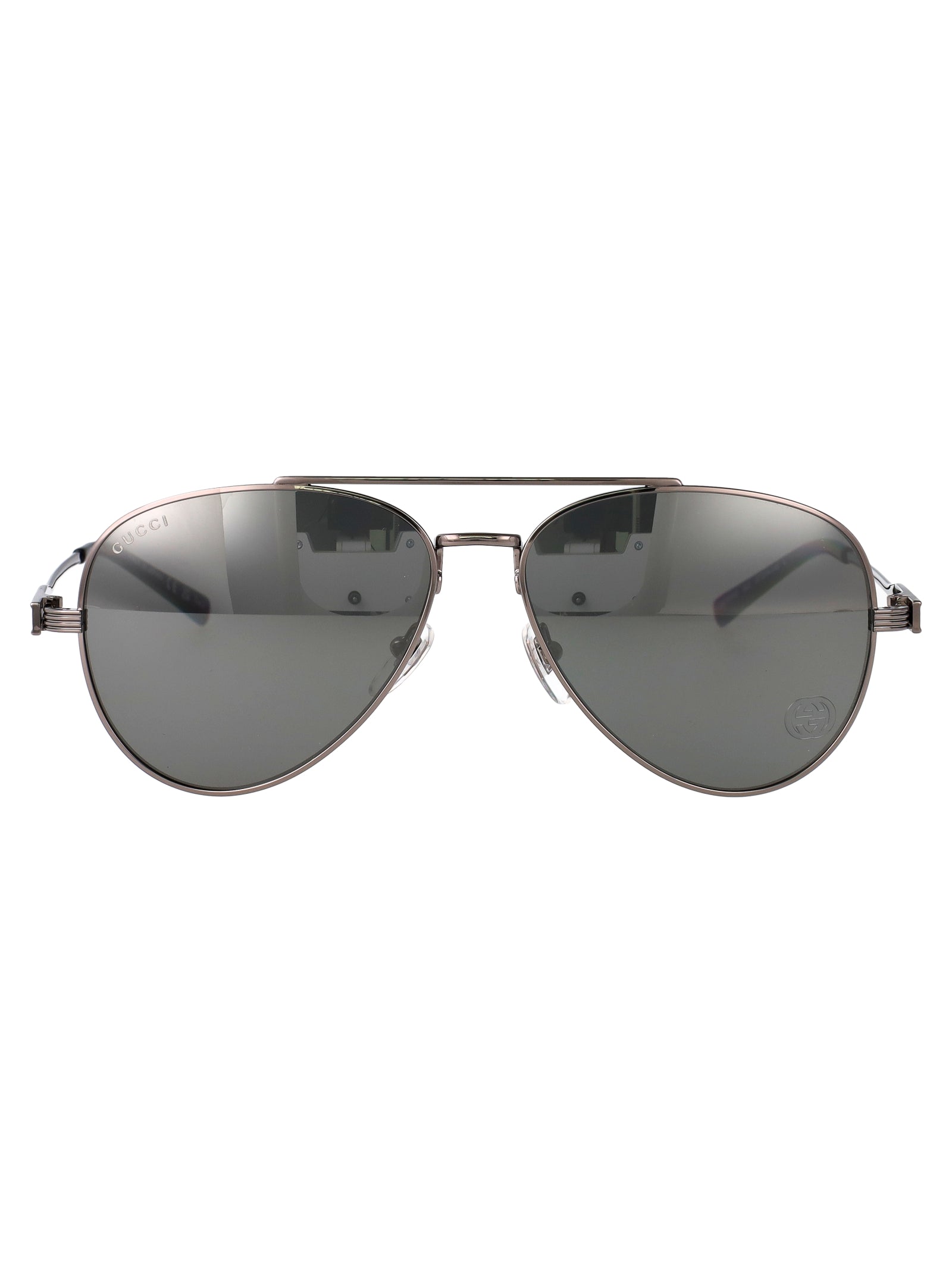 Gg1874s 002 Ruthenium-ruthenium-silver Metal Sunglasses