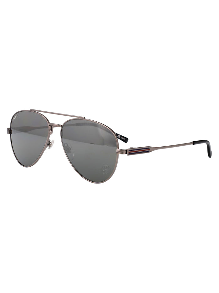 Gg1874s 002 Ruthenium-ruthenium-silver Metal Sunglasses