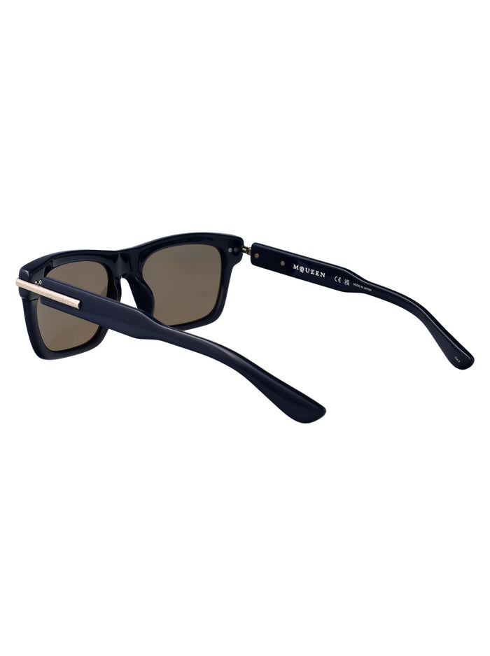 Am0495s 004 Blue-blue-brown Recycled Acetate Sunglasses