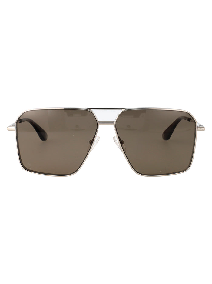 Am0500s 002 Silver-silver-brown Metal Sunglasses