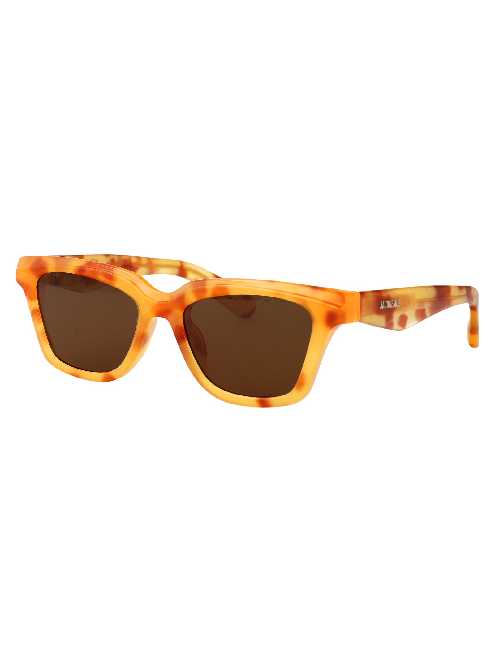Carre Beige T-shell/ Silver/ Brown Acetate Sunglasses