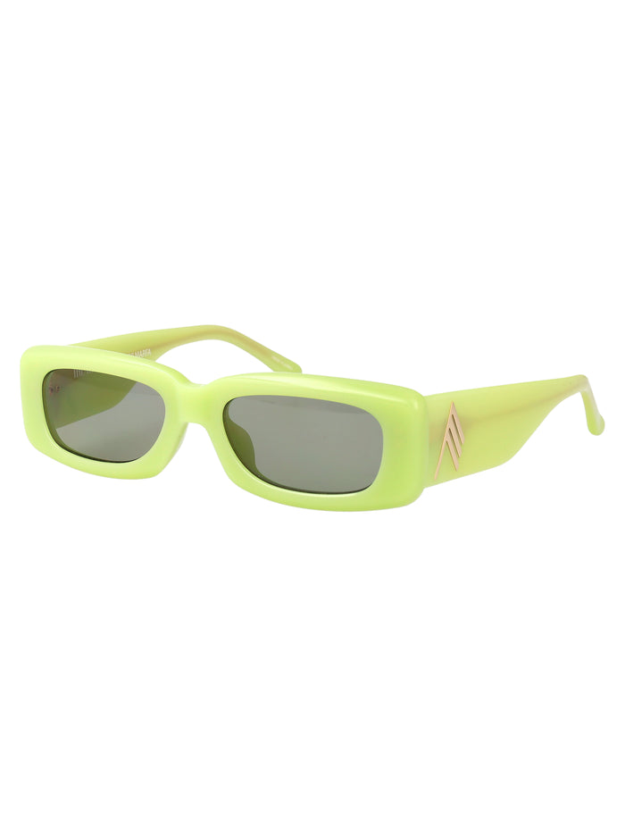 Attico16c24sun C24 Acid Green/ Yellow Gold/ Light Green Acetate Sunglasses