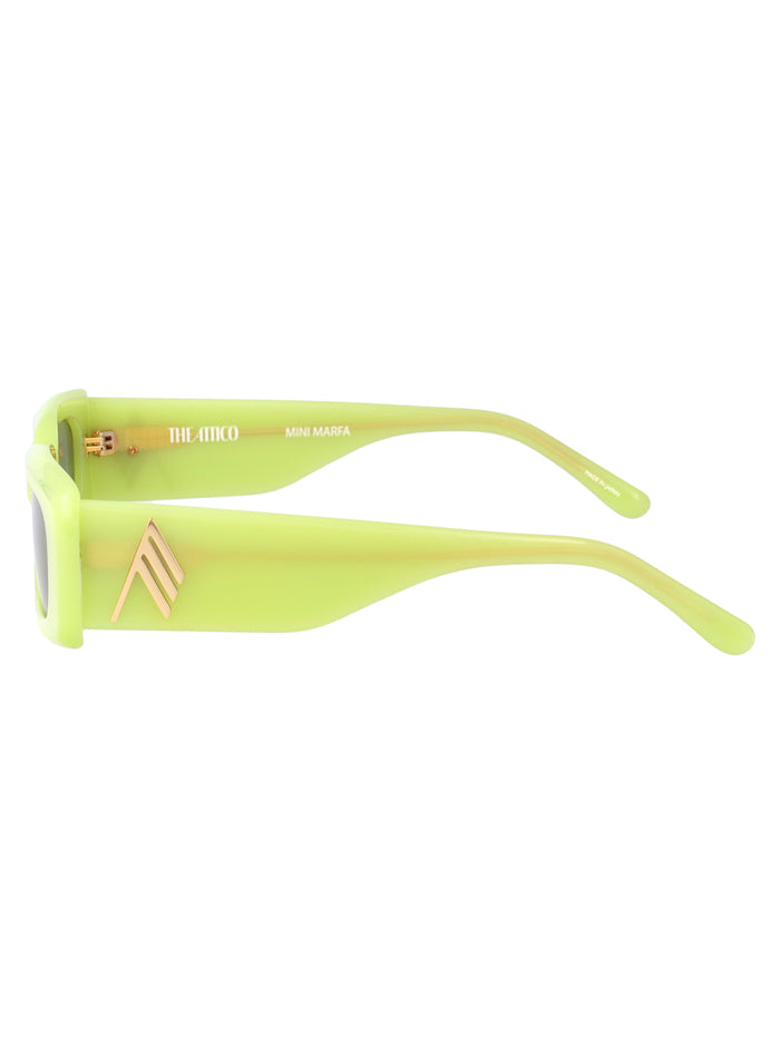 Attico16c24sun C24 Acid Green/ Yellow Gold/ Light Green Acetate Sunglasses